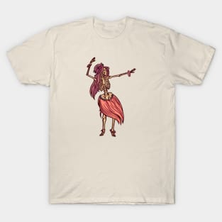 Vintage Skeleton Hula Girl T-Shirt